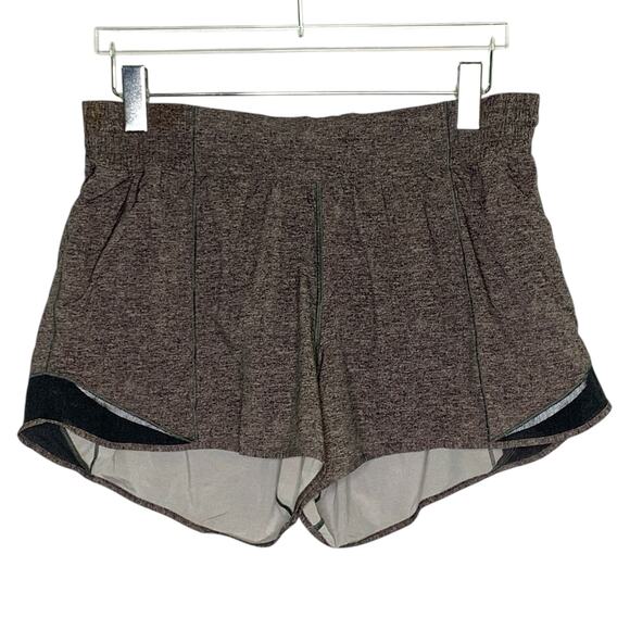 Lululemon 12 Hotty Hot Short High Rise Long 4" Gym Running Active Gray - Picture 1 of 10